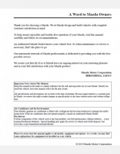 MAZDA MX-5 2020 OWNERS MANUAL